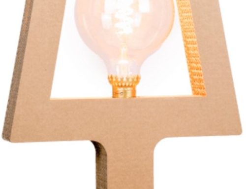 Designlamp van golfkarton